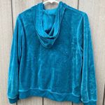 Vintage By Design Sport Jacket Velour Blue Size L Photo 3