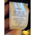 Vince  Shorts Women Large‎ Black Linen Elastic Tie Waist 3 Inch Lightweight Photo 5