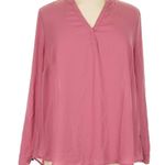 Torrid  Dusty Rose Georgette Hi-Low Pullover Long Sleeve Blouse Plus Size 1X Photo 2