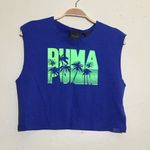 Fenty X Puma Crop Fitness Tank Top Sz S Blue Photo 1