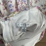 Dillard's  Floral Mini Dress Cream & Purple/Pink  Photo 3