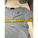 Twenty5A Light Blue Waffle Knit Henley Long Sleeve Cuff Top Size S Photo 2