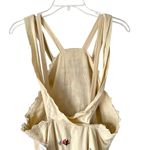 Free People NWTS Chrysanthemum Kiss Tan Embroidered Boho Dress size 8 Ecru Combo Photo 7