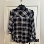 Torrid  Challis Button Down Long Sleeve Camp Shirt Blue Plaid Plus Size 2X Photo 7