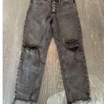 We The Free by Free People Black Distressed Button Fly Denim Jeans Women’s SZ 27 Photo 1