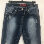 Zanadi 7 Embroidered Low Rise Dark Wash Jeans Size 7 Blue Photo 3