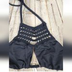 frankie's bikinis Frankie’s Bikinis Mimi Top Crochet High Neck Black Small NWT Photo 2