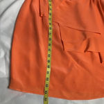 Shoshanna Womens One Shoulder Mini Shift Dress Coral Silk Pleated Size 2 Small Photo 3