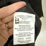 Platinum Utex Down High Collar Puff Long Coat in Black Size S Photo 4