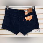 Levi's Levi’s 501 Straight Leg Button Fly Denim Shorts - Raw Hem Dark Wash NWY Size 32 Photo 1