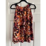 Milano Womens Medium Sleeveless Blouse Art To Wear Floral Fall Transition Corp Photo 5