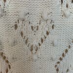 ZARA  womens size small knit crop tank hearts crochet cream pink kawaii button Photo 8