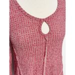 Almost Famous Knit Scoop Neck Long Sleeve Top Heather Reddish Pink Size Medium Photo 2