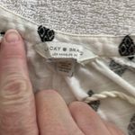 Lucky Brand blouse sleeveless w/cut outs tie front neckline medallion print Sz S Photo 7