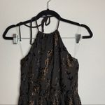 SADIE X Sage Velvet Floral Halter Neck Dress Sz S NWT Black Photo 2