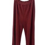 Urban Outfitters  Pleated Rust Shiny Pants Elastic Waistband Photo 0