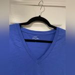 J.Crew NWOT Size XS Blue Slub Tee Shirt V Neck Short Sleeve Lightweight Photo 4