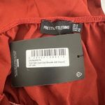 Pretty Little Thing New  Rust Satin Cowl Cold Shoulder Shift Dress Mini Size 4 Photo 7