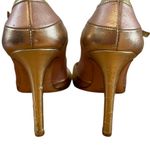 Valentino Garavani  Metallic Leather Rose Gold Heels Photo 4