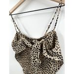 Princess Polly Leopard Print Tie Back Cropped Open Back Top Size 8 Photo 5