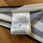 Venus Worn once. Navy and white striped halter top with coral stripe.  size 32B. Photo 2