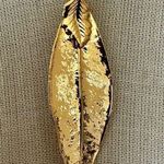 Gold tone Dipped Real LeafPendant Necklace Photo 2
