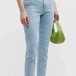 AG Adriano Goldschmied Blue The Prima Crop Cigarette Leg Light Wash Jeans Sz 27 Photo 0