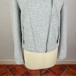 Cupcakes and Cashmere  Grey Asymmetrical Zip Texture Jacket Photo 4