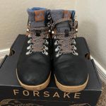 Forsake Patch Mid Hiking Boots Womens Size 8 Leather Waterproof Shoes Black Tan Photo 5
