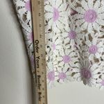 Daisy ladies crochet knit tank top size large XL cute festival fairy boho White Photo 6