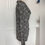 Anne Klein Black & White Print Draped Neckline Blouse Photo 3