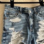American Eagle Women’s Highest Rise Baggy Distressed Denim Jean Shorts Size 4 Photo 3