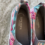 Sperry Pink and Green Tropical Print Sneakers Photo 6