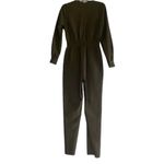 Lini NWT Stella Sequin V Neck Top Straight Leg Party Jumpsuit Black Size XS Photo 3