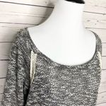 YA Los Angeles Heather Gray Crochet Trim Lightweight Sweater Top Size Large Boho Photo 3