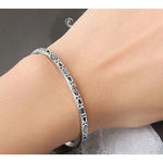 Boutique NEW Engraved 925 Sterling Silver Adjustable Cuff‎ Bracelet Photo 11
