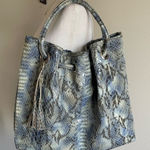 Elegant Blue Snake Print Women's Bag Photo 0