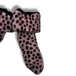 UGG  Boot Socks Women's Medium Large Pink Leopard Fuzzy Lined Cozy Slippers Photo 2