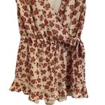 Tularosa  Revolve Red Floral Paisley Ashby Ruffle Trim Romper Sz M Photo 4