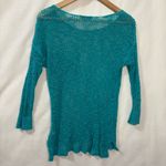 American Eagle  Lightweight Open Knit Crocheted Cottagecore Y2K Teal Sweater S Photo 1