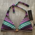BCBGMAXAZRIA ๐๐ Triangle Striped Bikini Top Photo 0