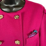 Vintage Manikin Fusia Double Breasted Crewneck Blazer Size 4 Red Size M Photo 3