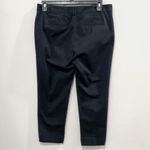 Ann Taylor Black Crop Pants Chino Cotton Woven Flat Front Womens Sz 10 Photo 3
