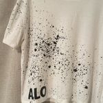 Alo Yoga | White and Black Splatter T-Shirt | S Photo 2