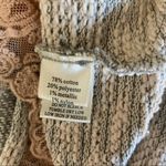 Dylan ‎ Small Knit Sweater Dress Gray Lace Hem Boho Chic Cozy Long Sleeve Tunic Photo 6