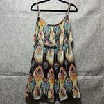 Ali & Kris  Dress Womens Large Feathers Boho Print Spaghetti Straps‎ Mini Lined Photo 7