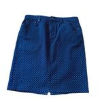 Lauren jeansco Navy Blue Polka Dot Pencil Skirt Classic Vintage Style KneeLength Size 12 Photo 1