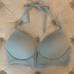 PINK - Victoria's Secret Victorias Secret Blue Strappy V-Wire Plunge PINK Bikini Top SZ Large Photo 0