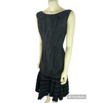 1950s Style Black Velvet Trim Tiered Cocktail Dress Red Tulle Unbranded Small Photo 7