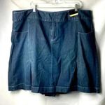 Lane Bryant NWT WO SIZE 26 DENIM MIDI DENIM SKIRT PLEATS POCKETS Photo 0